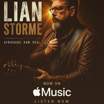 Lian Storme with a guitar. Afrikaans. Raw. Real. Now on Apple Music