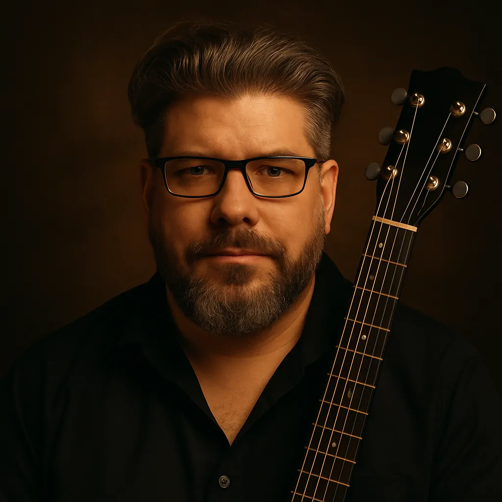 Lian Storme with his guitar